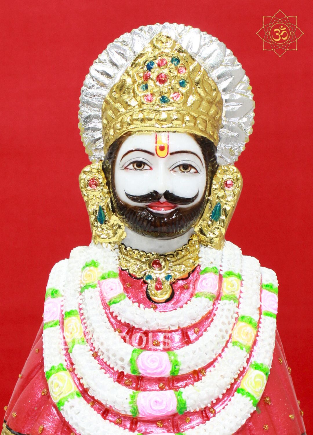 Marble Khatu Shyam Baba Statue Face for Home and Temples