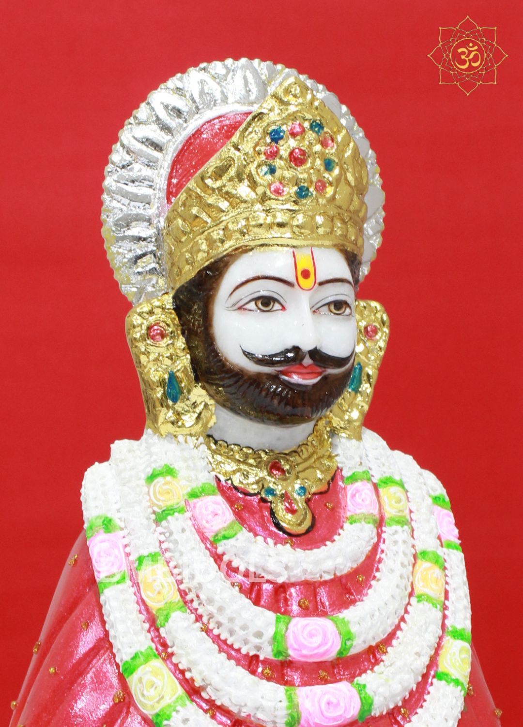 Marble Khatu Shyam Baba Statue Face for Home and Temples