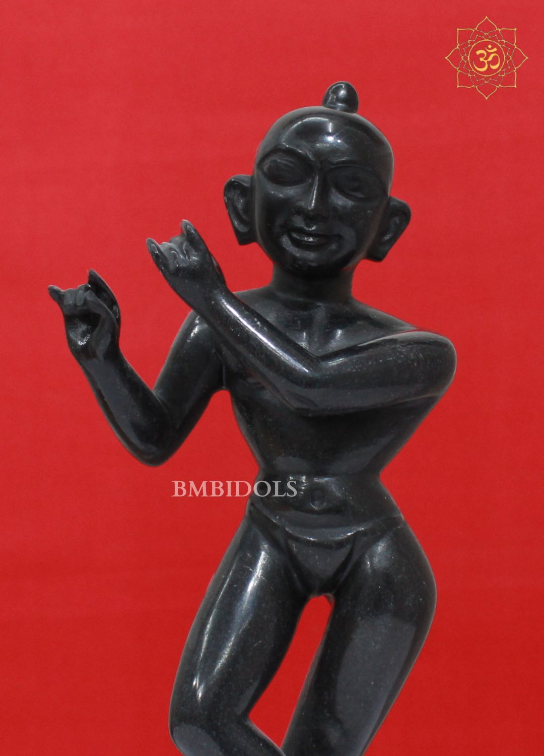 Black Stone Radha Raman Krishna Murti for Homes or Temples