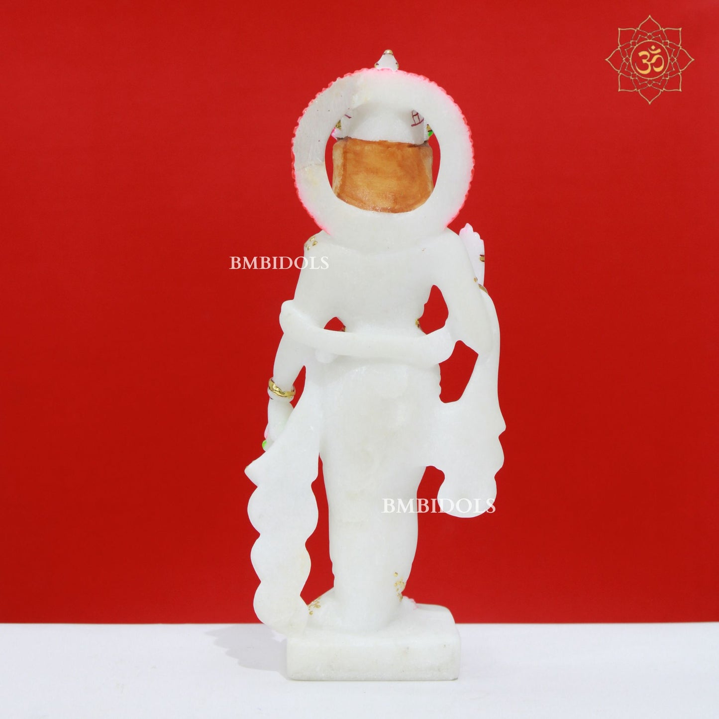 Double Feather Marble Radha Krishna Murti made in 12inch