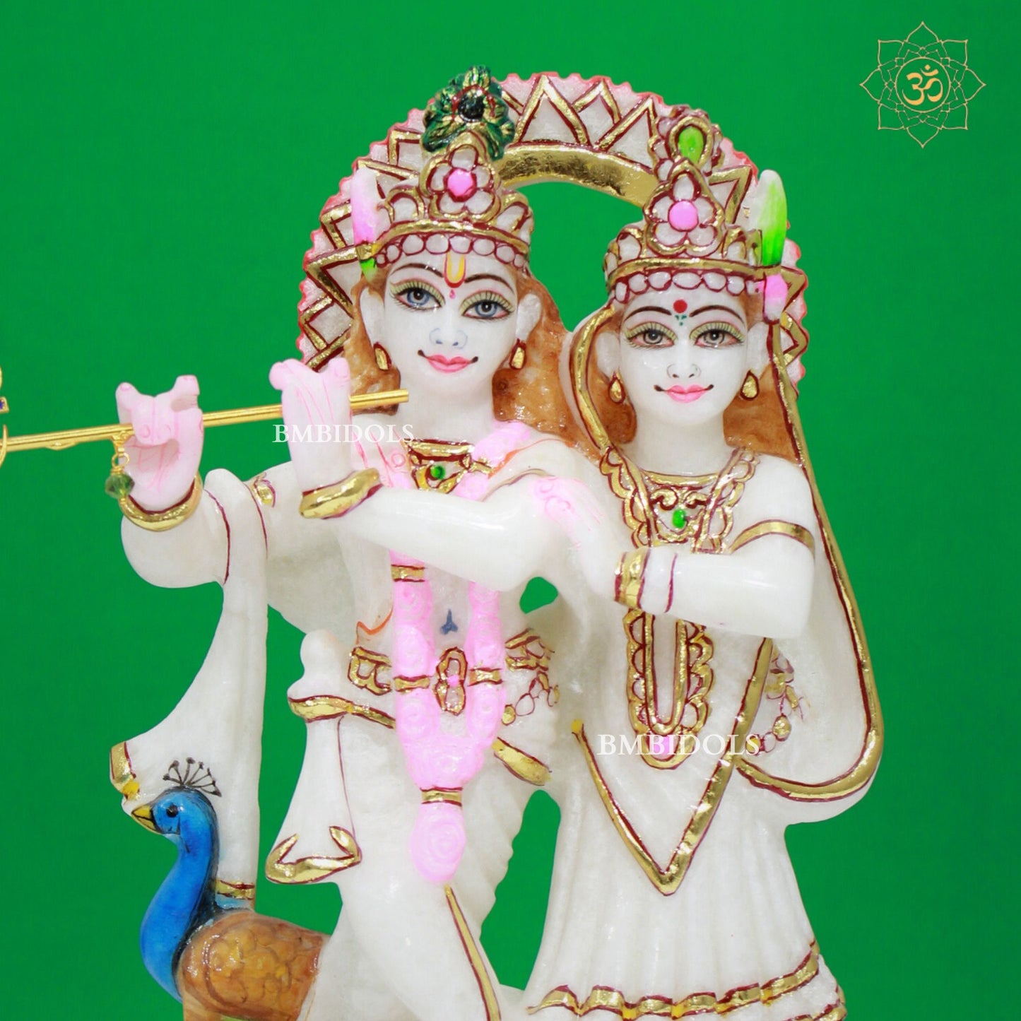 Jugal Radha Krishna Marble made in Makrana Marble in 9inches