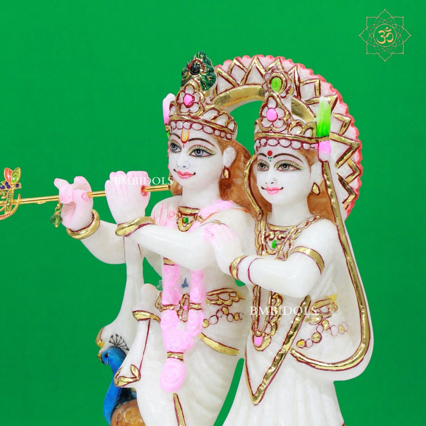 Jugal Radha Krishna Marble made in Makrana Marble in 9inches