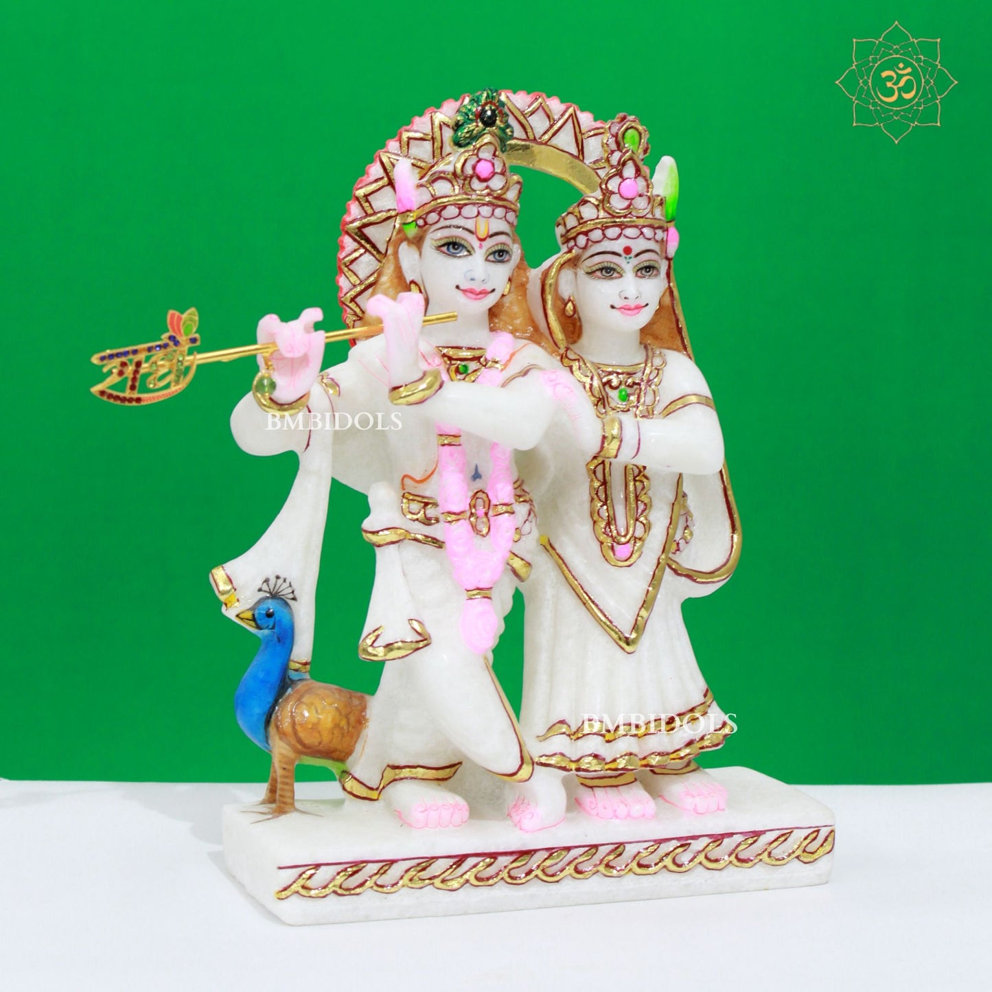 Jugal Radha Krishna Marble made in Makrana Marble in 9inches