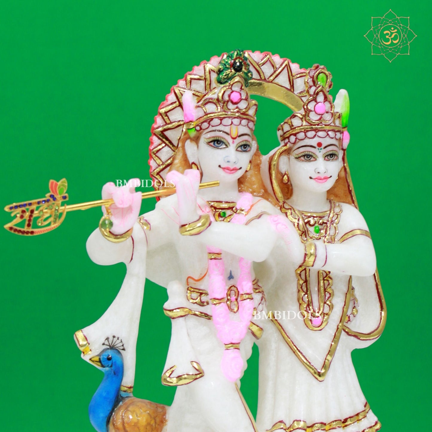 Jugal Radha Krishna Marble made in Makrana Marble in 9inches