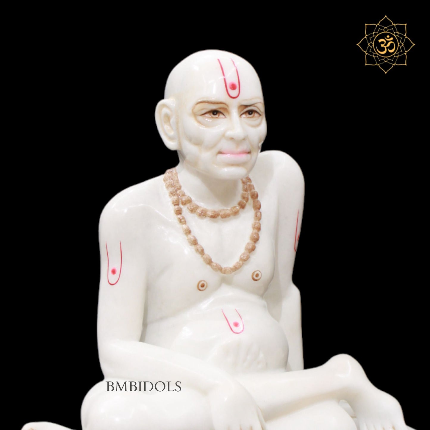 Marble Swami Samarth Murti in Makrana Marble in 12inches