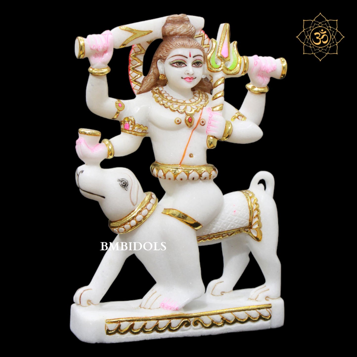 Marble Kal Bhairav (Bheru) Baba Murti for Home or Mandir