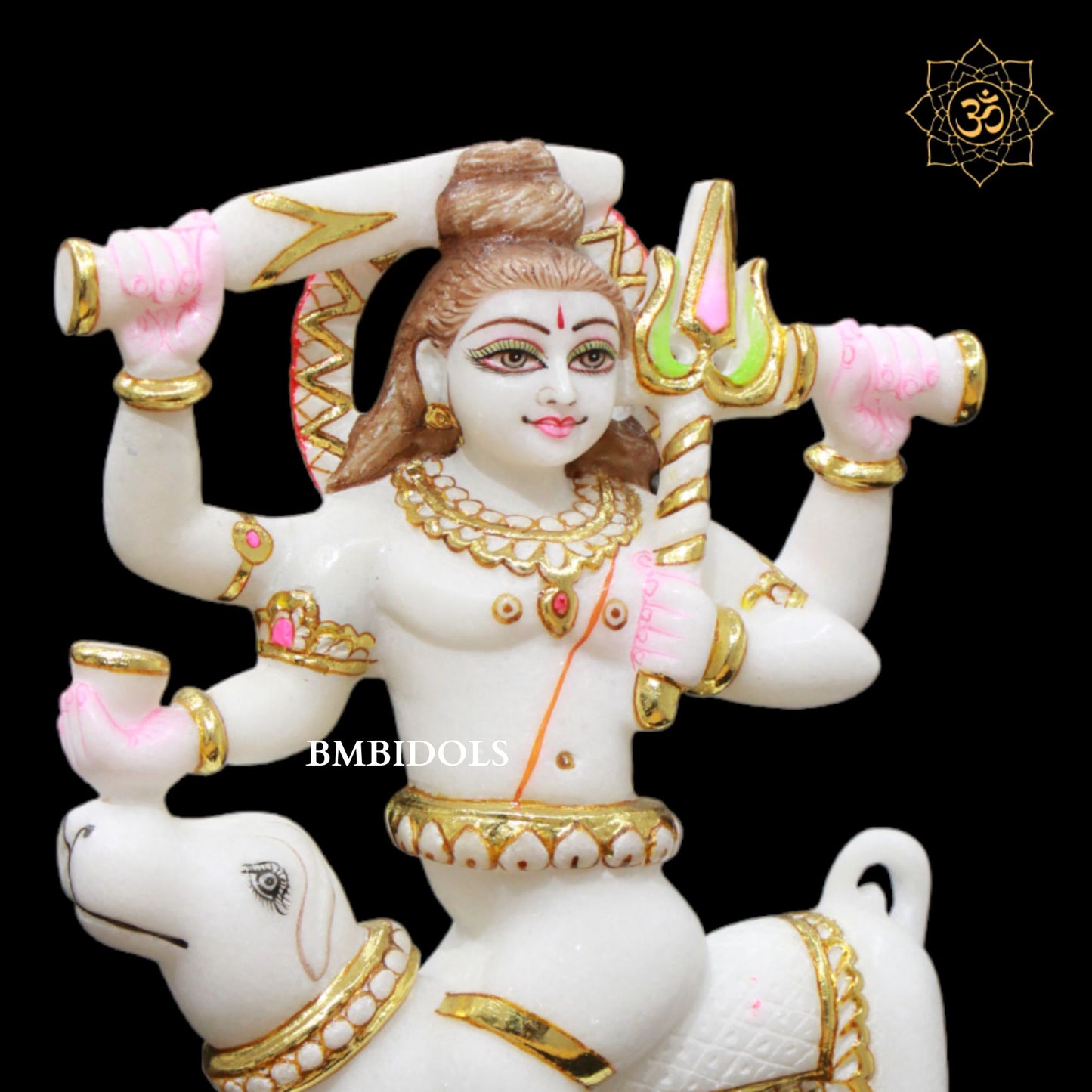 Marble Kal Bhairav (Bheru) Baba Murti for Home or Mandir