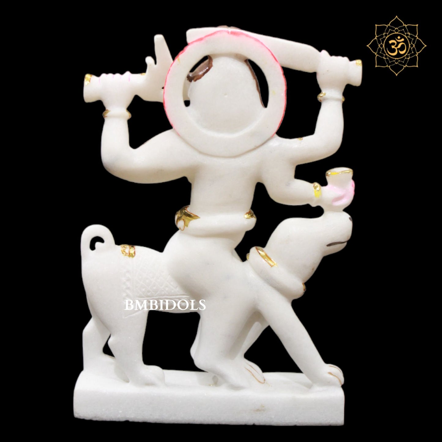 Marble Kal Bhairav (Bheru) Baba Murti for Home or Mandir