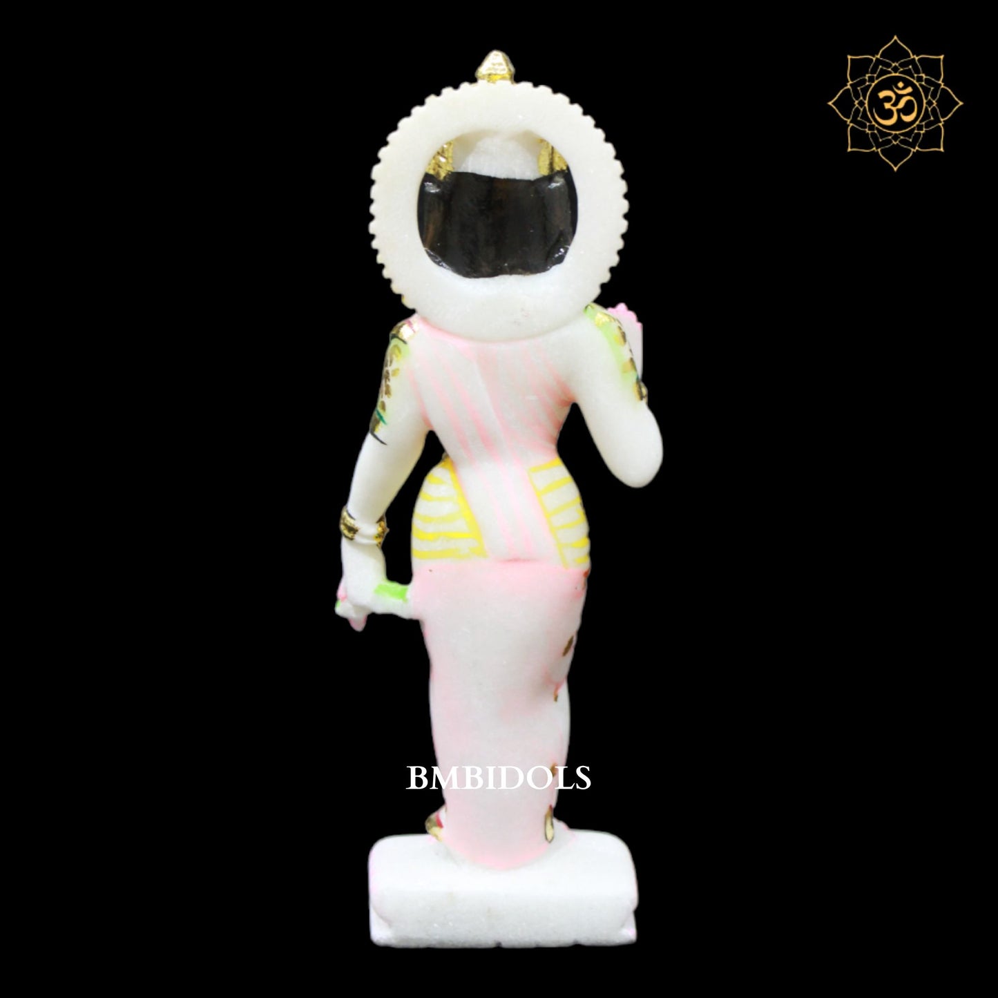 Radha Krishna Marble Murti in 9inch in Full Gold work for Homes and Temples