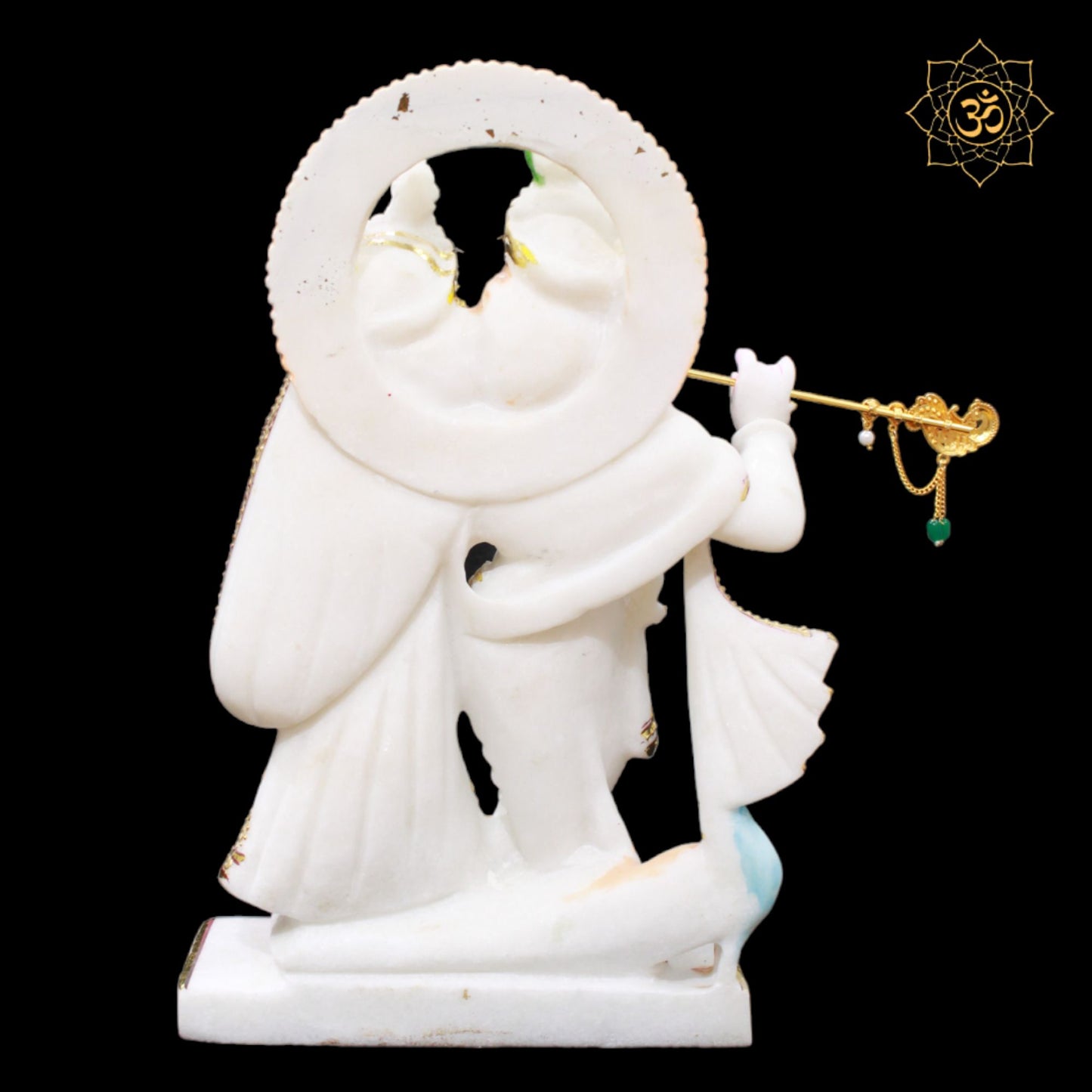 White Marble Jugal Radha Krishna Murti for Homes and Mandirs