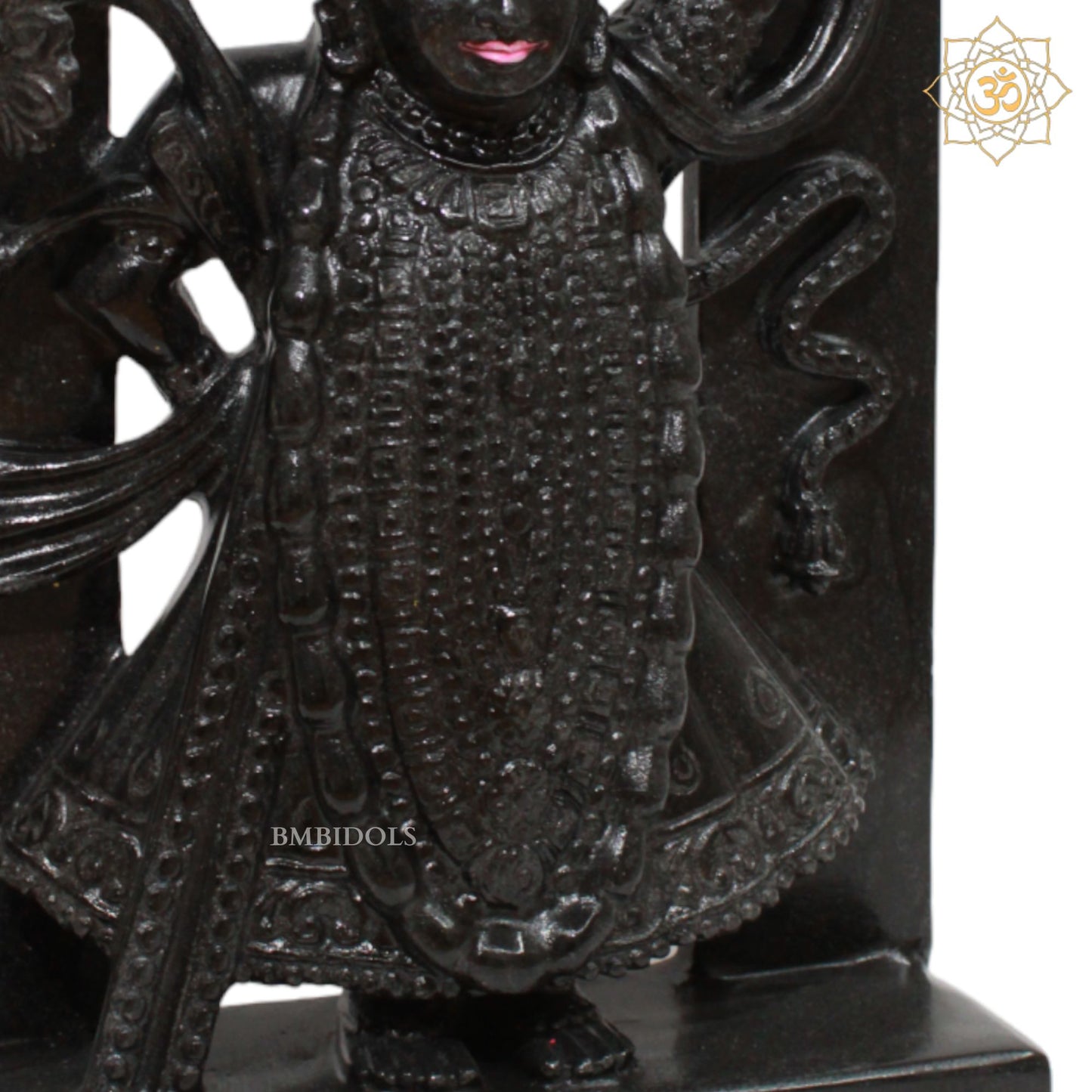 Black Shrinath Ji Statue for Homes and Temples in 12inches