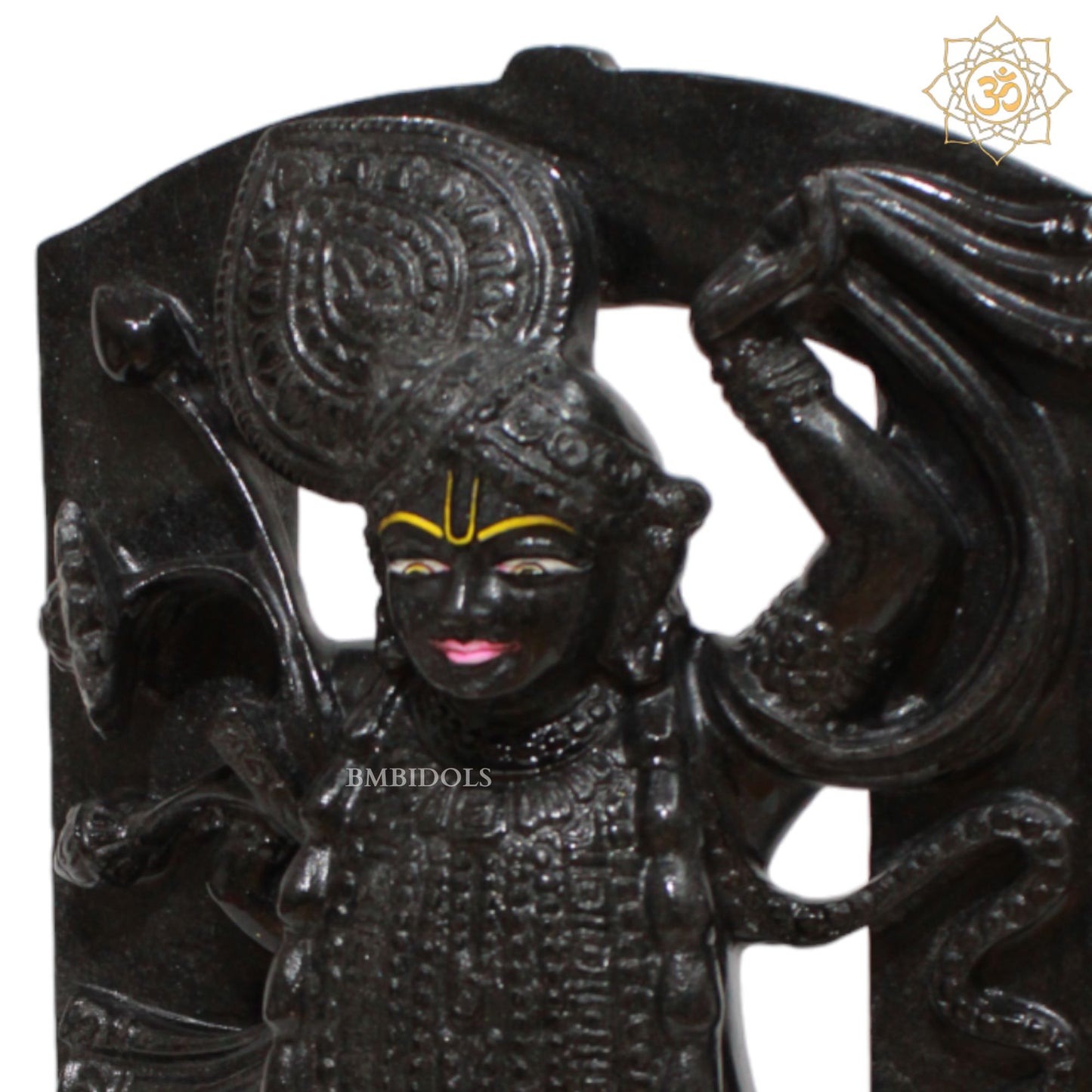 Black Shrinath Ji Statue for Homes and Temples in 12inches