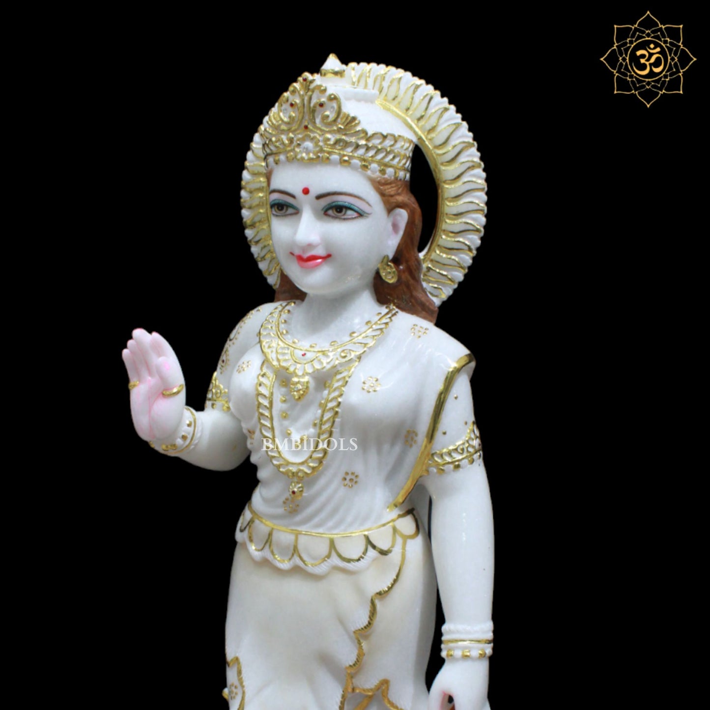 Marble Parvati Maa Murti for Homes and Temples