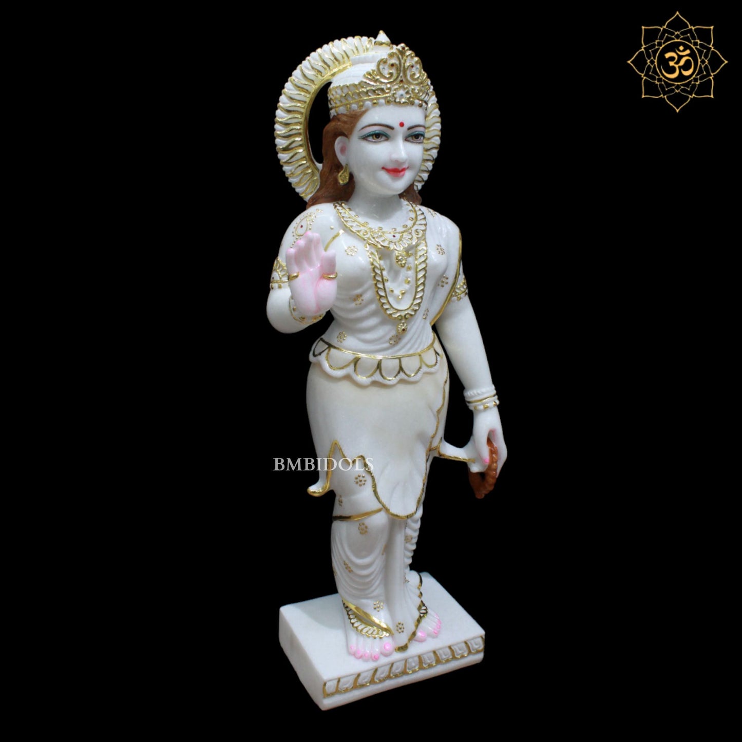 Marble Parvati Maa Murti for Homes and Temples