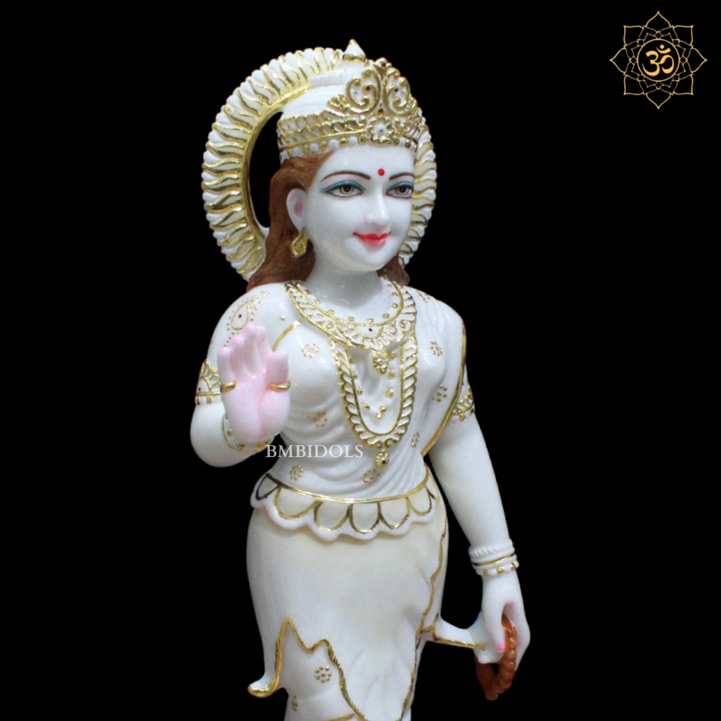 Marble Parvati Maa Murti for Homes and Temples