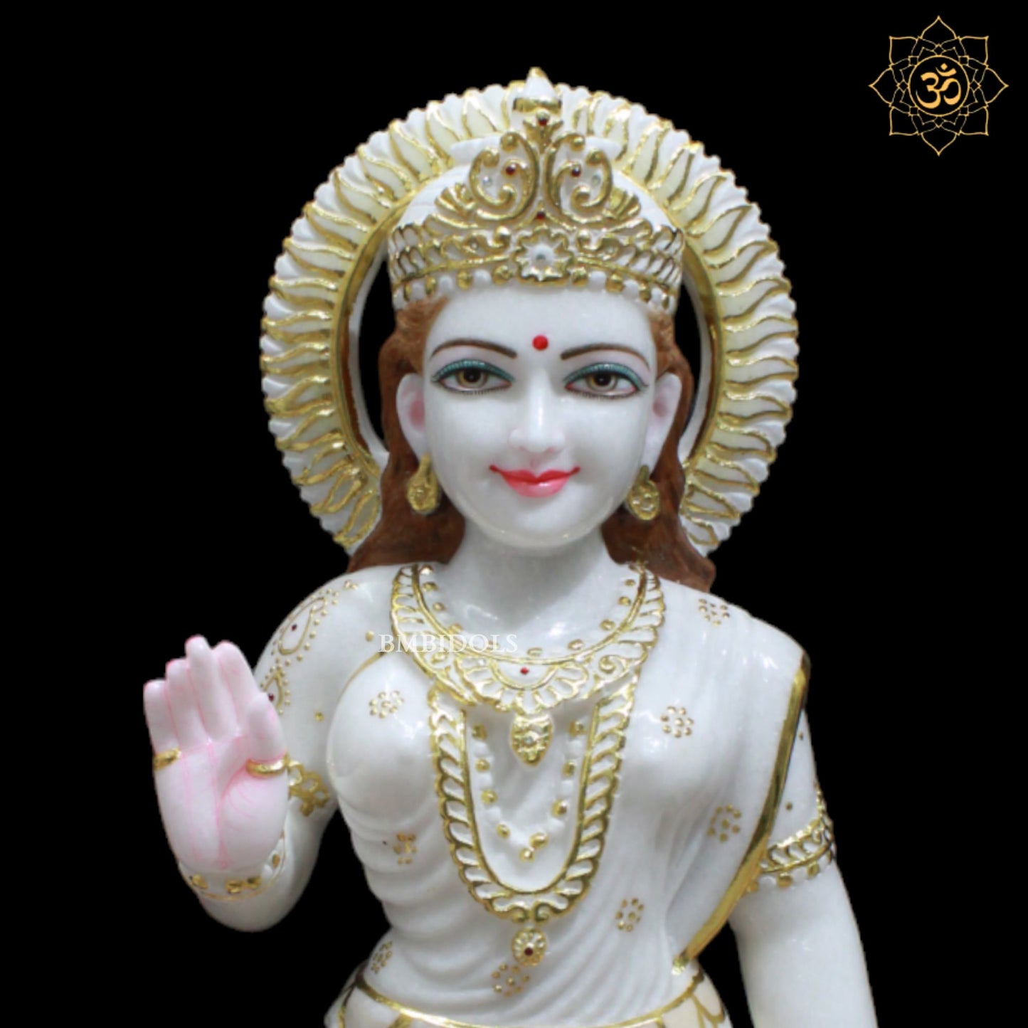 Marble Parvati Maa Murti for Homes and Temples