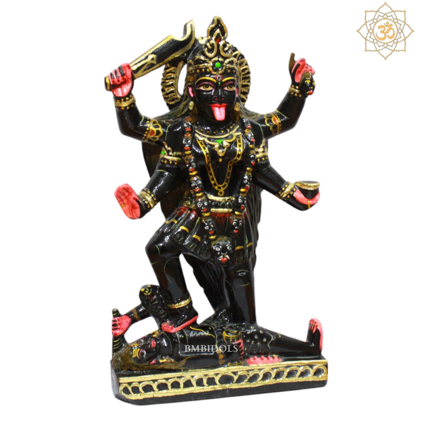 Black Stone Maha Kali Maa Murti for Homes and Temples in 12inch