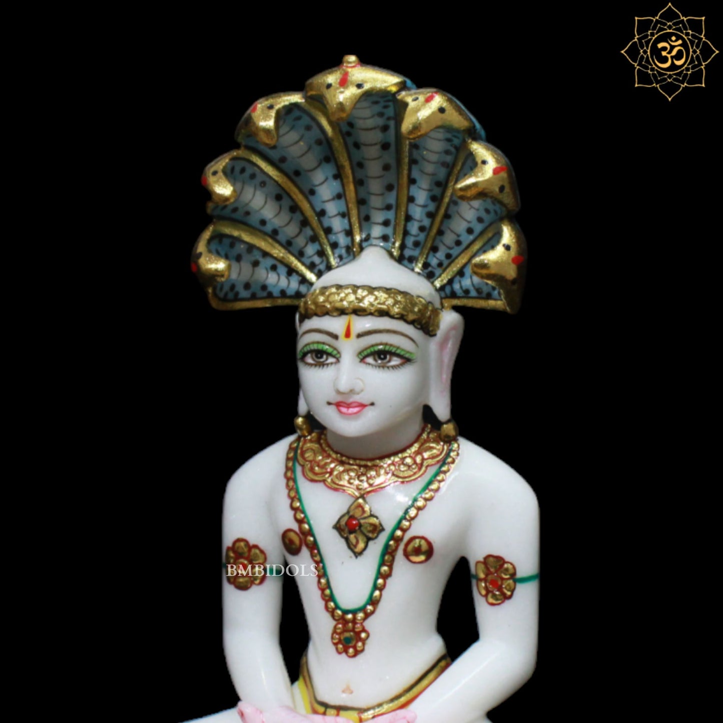 Marble Parshavnath Murti for Homes and Temples in 9inches