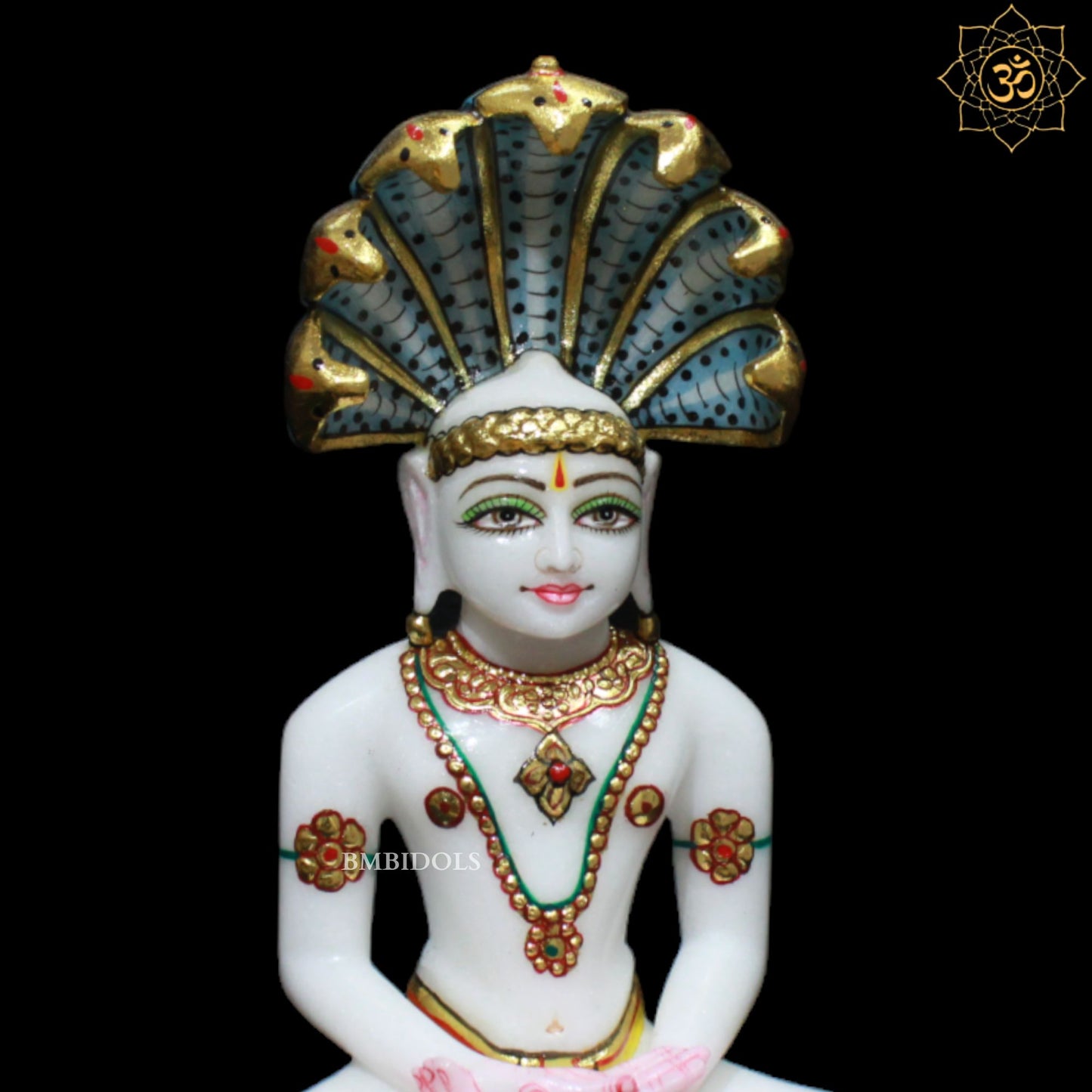 Marble Parshavnath Murti for Homes and Temples in 9inches