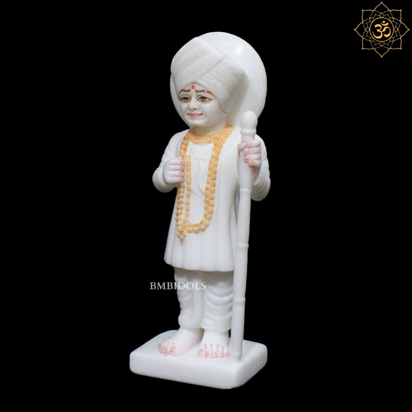 White Marble Jalaram Bapa Murti for Homes and Temples in 9inches
