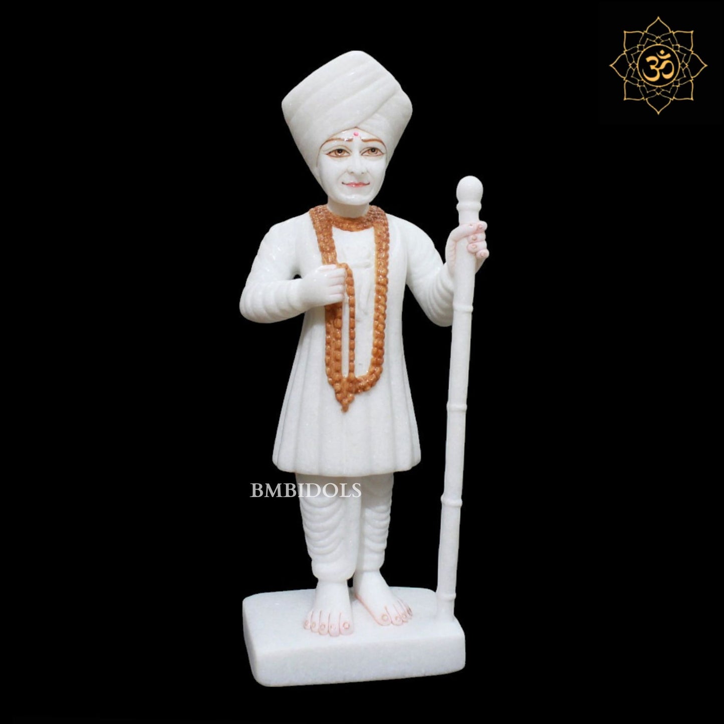 Marble Jalaram Bapa Murti in 15inches for Homes and Temples
