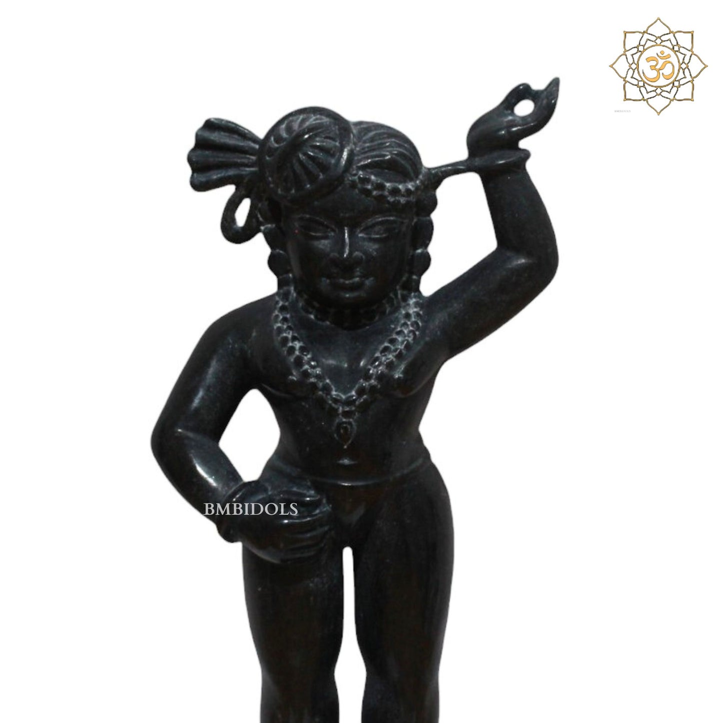 Black Stone Shrinath Ji Murti for Homes and Temples in 12inch