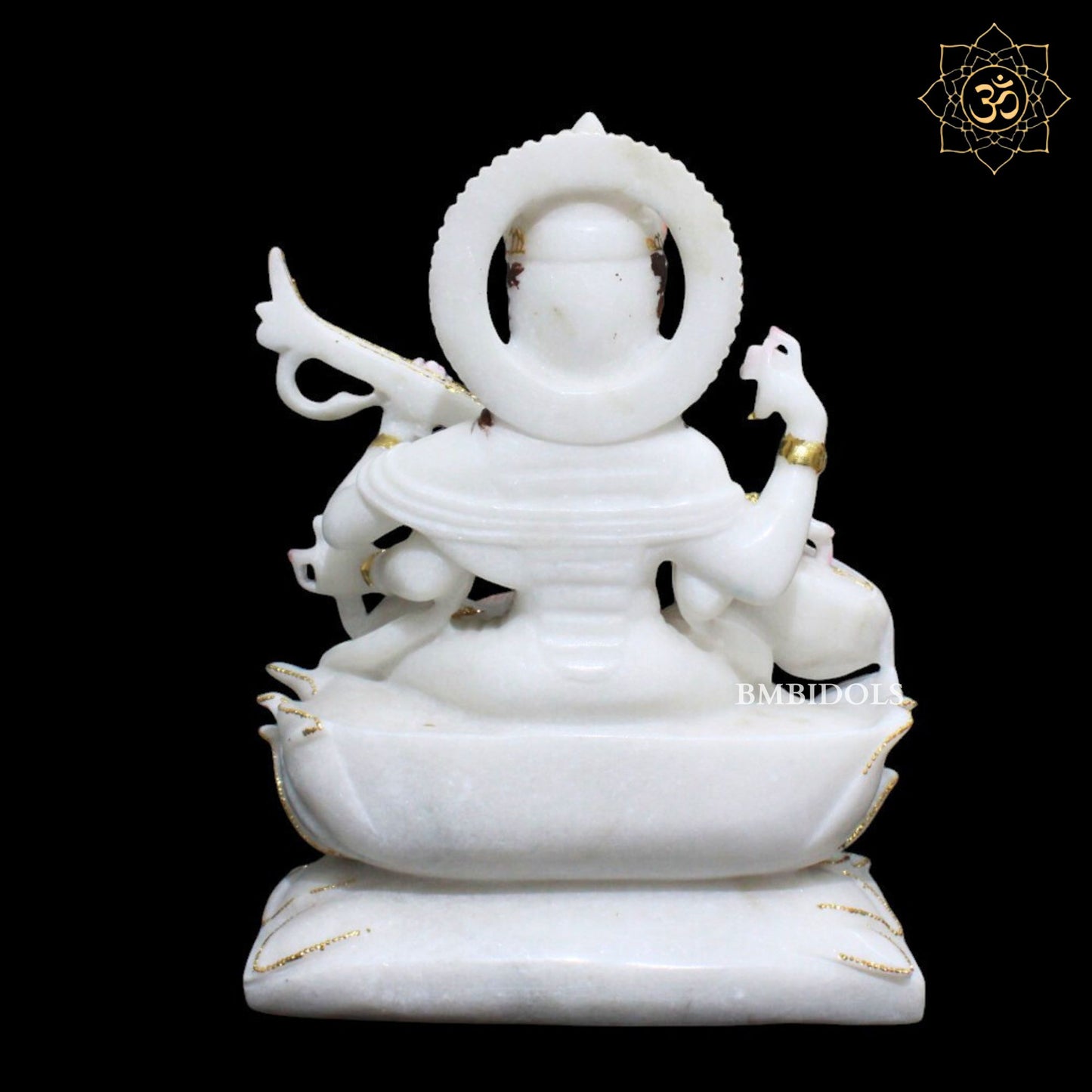 Beautiful Saraswati Maa Murti in Makrana Marble in 15inches
