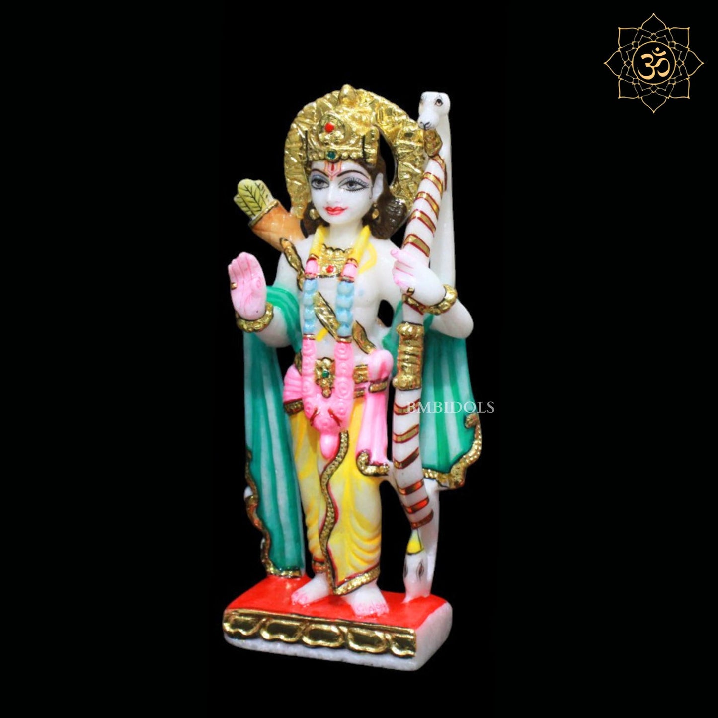 7inch Marble Ram Darbar Murti for Homes and Temples Makrana Marble