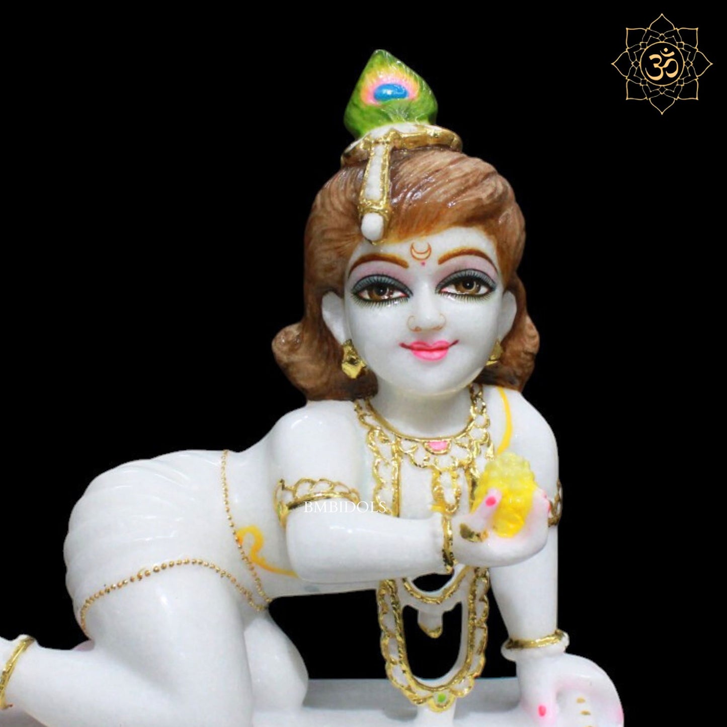 Bal Gopal Kanha Ji Marble Murti for Homes and Temples