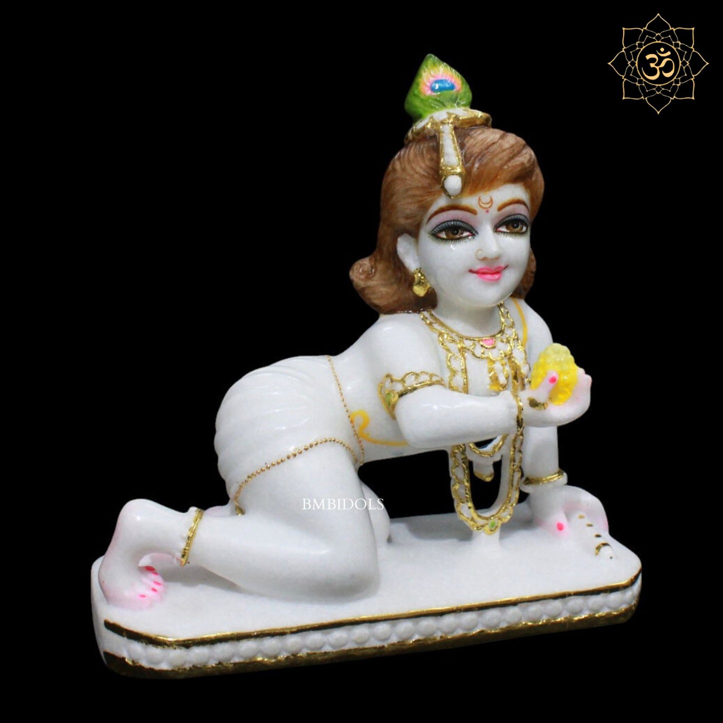 Bal Gopal Kanha Ji Marble Murti for Homes and Temples