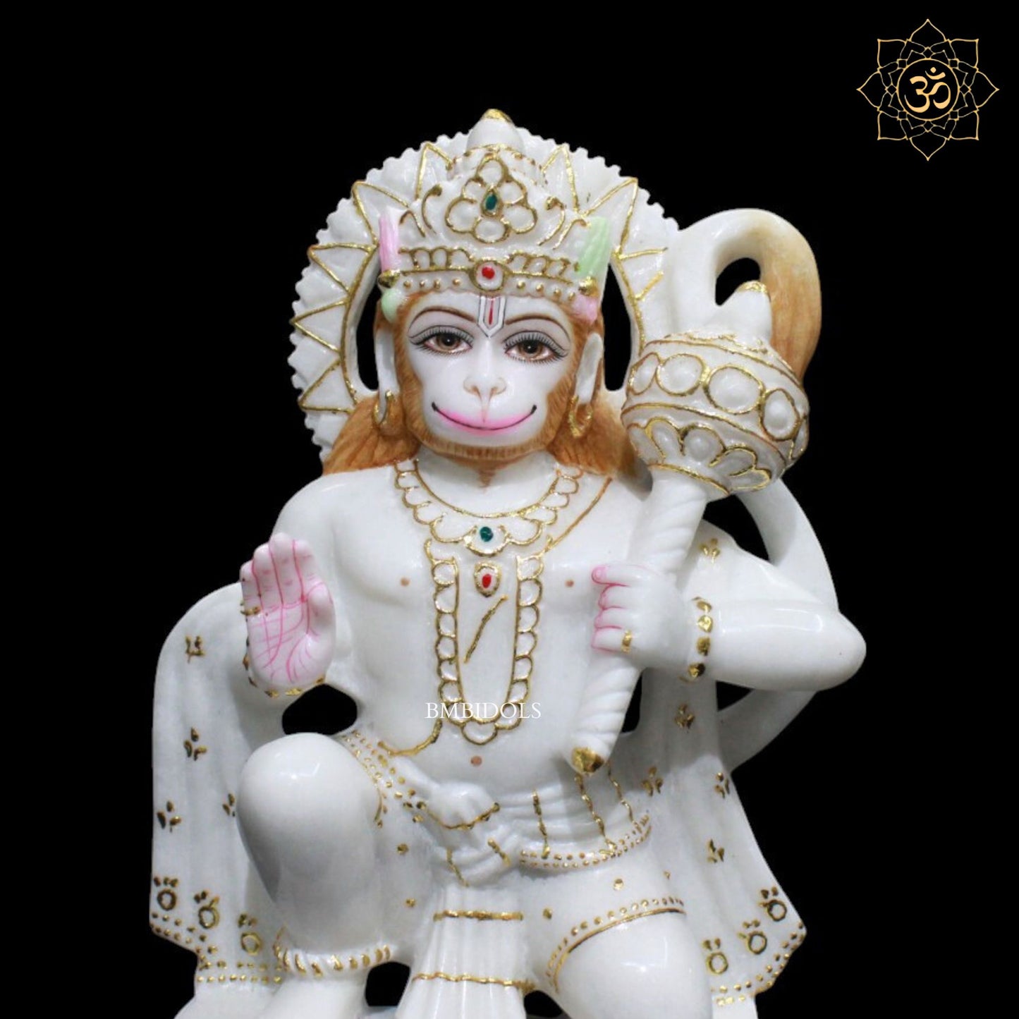 Ashirwad Hanuman Marble Murti for Homes and Temples in 9inches