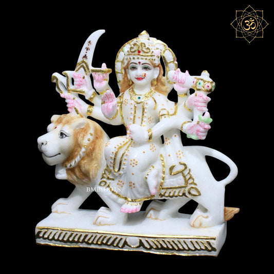 Small Marble Durga Murti for Homes and Temples in Makrana Marble