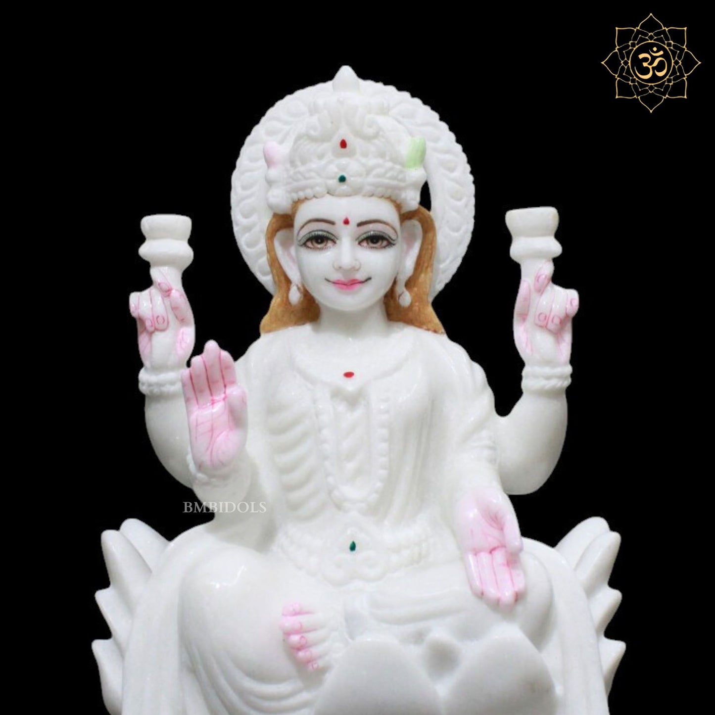 Lakshmi Maa Marble Murti for Homes and Temples in 12inches