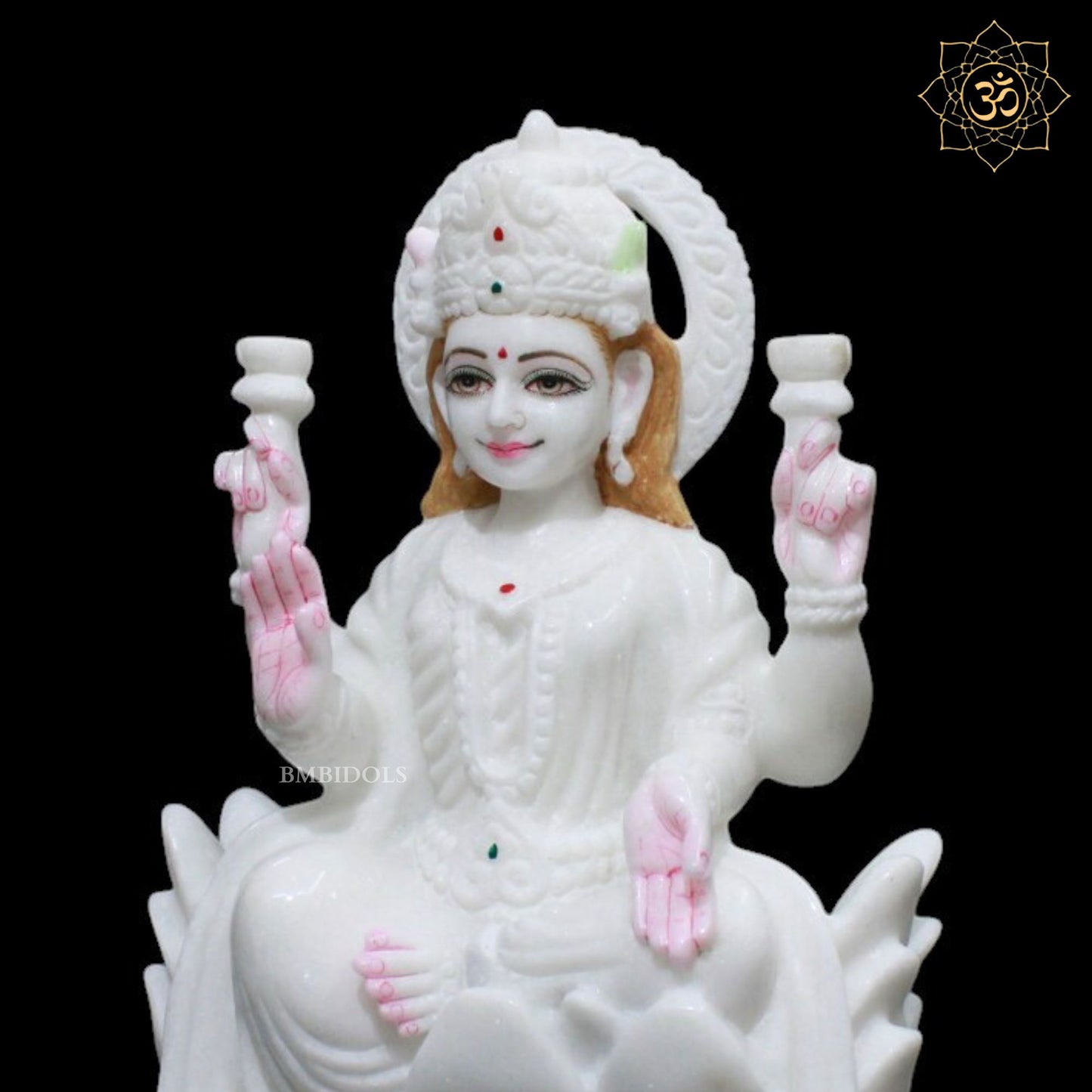 Lakshmi Maa Marble Murti for Homes and Temples in 12inches