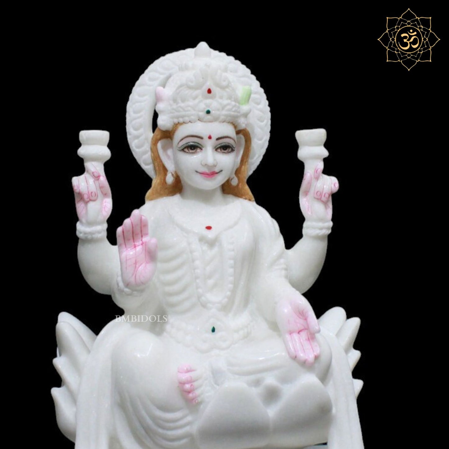 Lakshmi Maa Marble Murti for Homes and Temples in 12inches