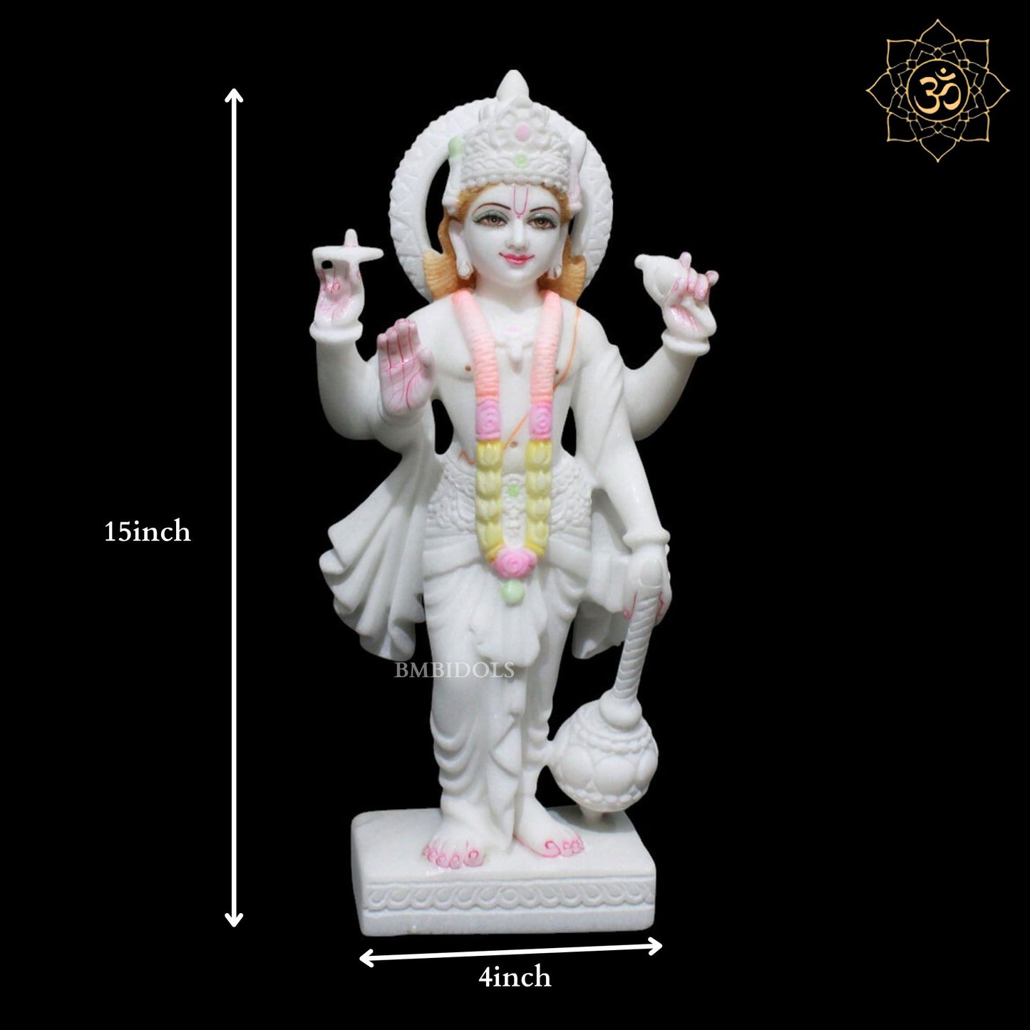 Lakshmi Narayan Marble Murti for Homes and Temples in 15inch
