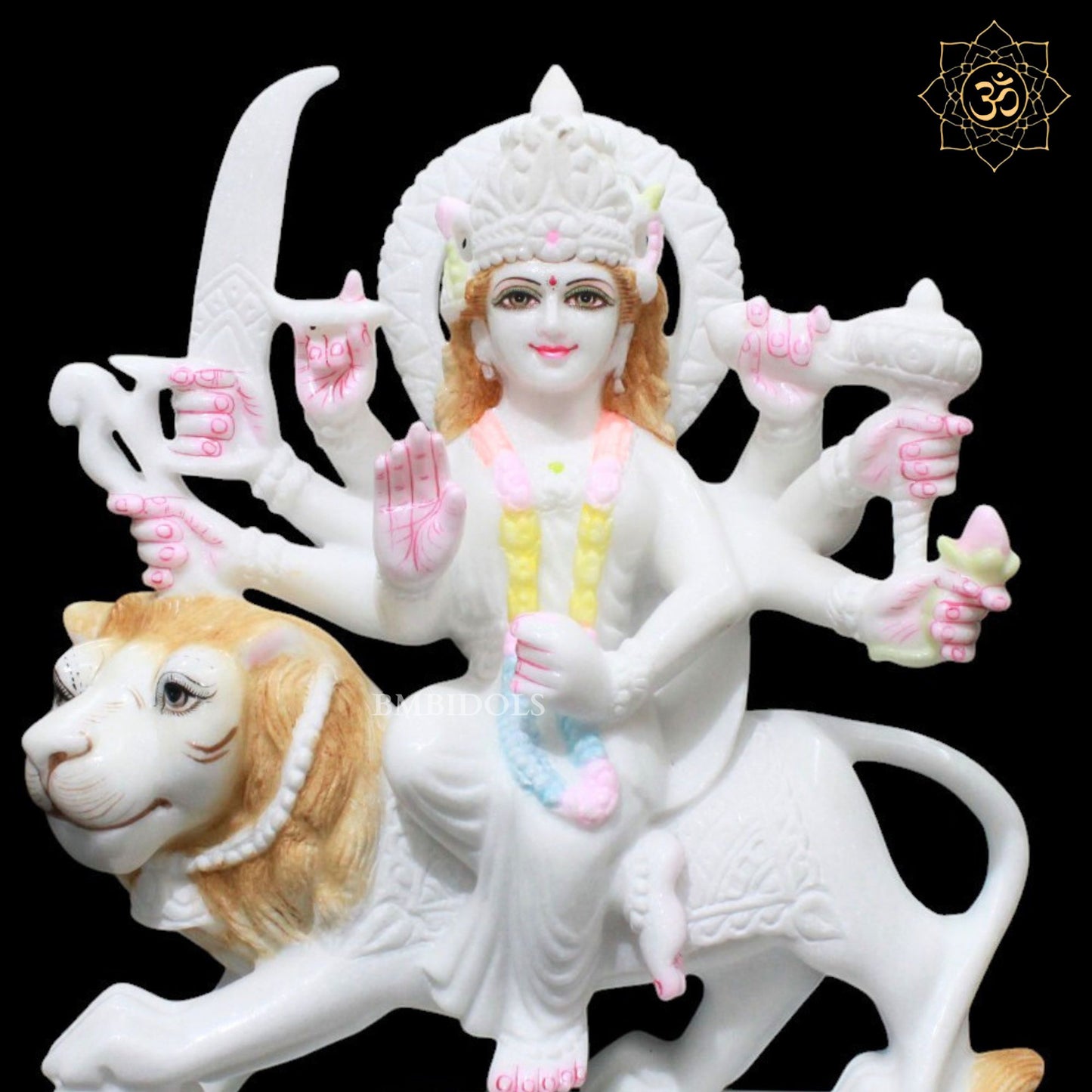 Durga Marble Murti for Homes and Temples in 15inches