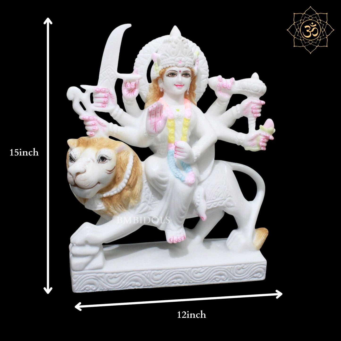 Durga Marble Murti for Homes and Temples in 15inches
