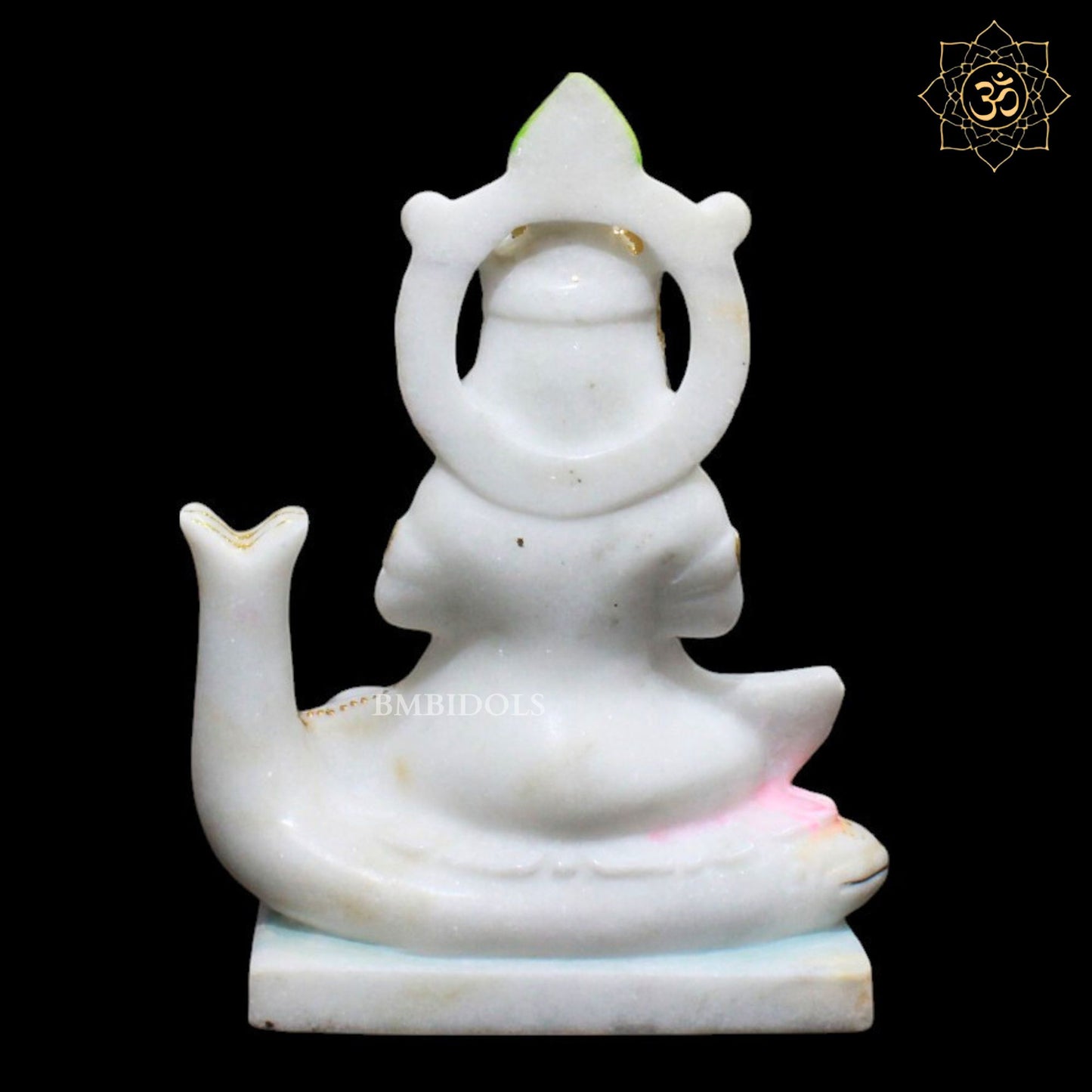 Jhulelal Bhagwan Marble Murti for Homes and Temples in 9inches