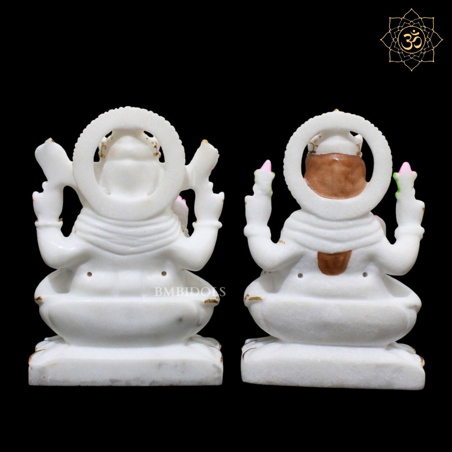 Ganesh Lakshmi Marble Murti for Homes and Temples in 9inches