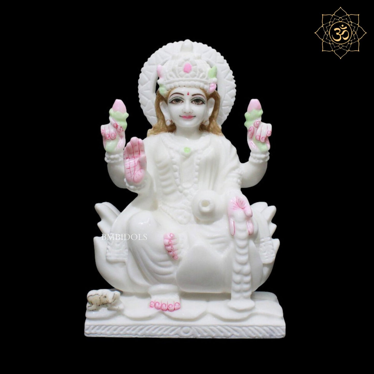 Ganesh Lakshmi Marble Murti for Home Mandirs in 9inches