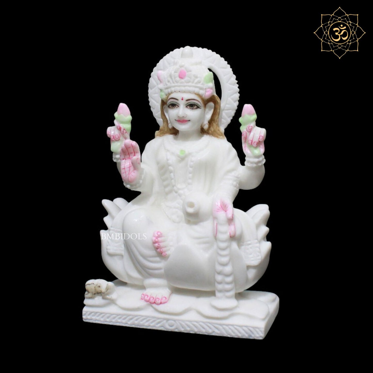 Ganesh Lakshmi Marble Murti for Home Mandirs in 9inches