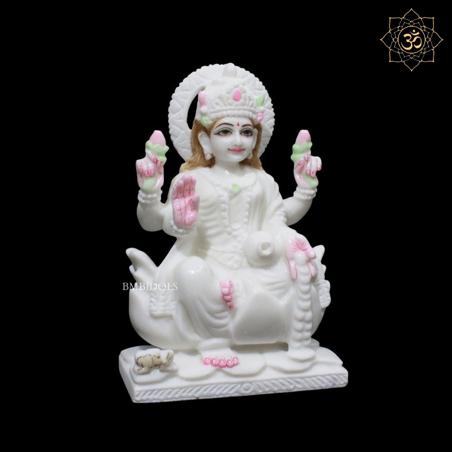 Ganesh Lakshmi Marble Murti for Home Mandirs in 9inches