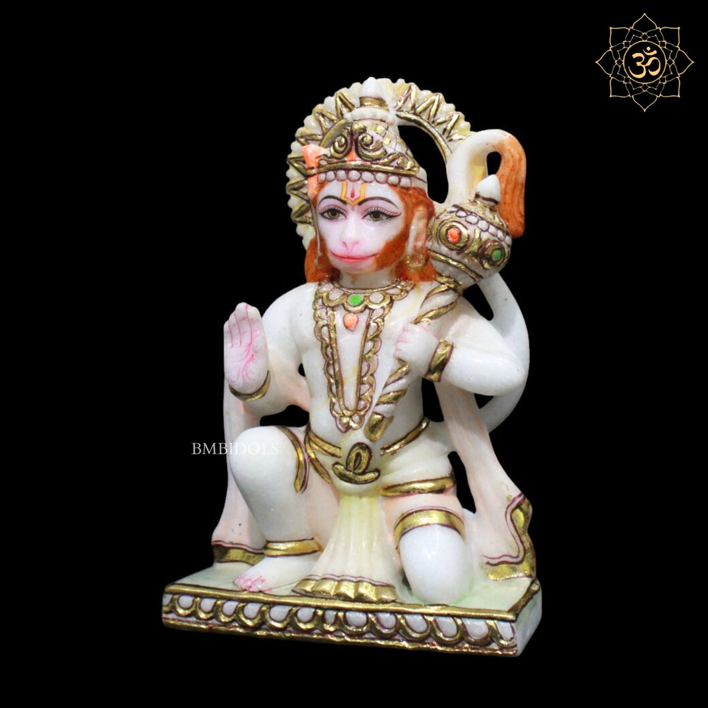 Ashirwad Marble Hanuman Murti for Homes and Temples in 8inches