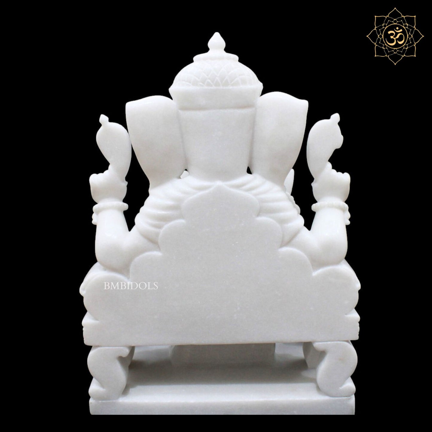 Ganesh Bhagwan Marble Murti in Makrana Marble in 18inches