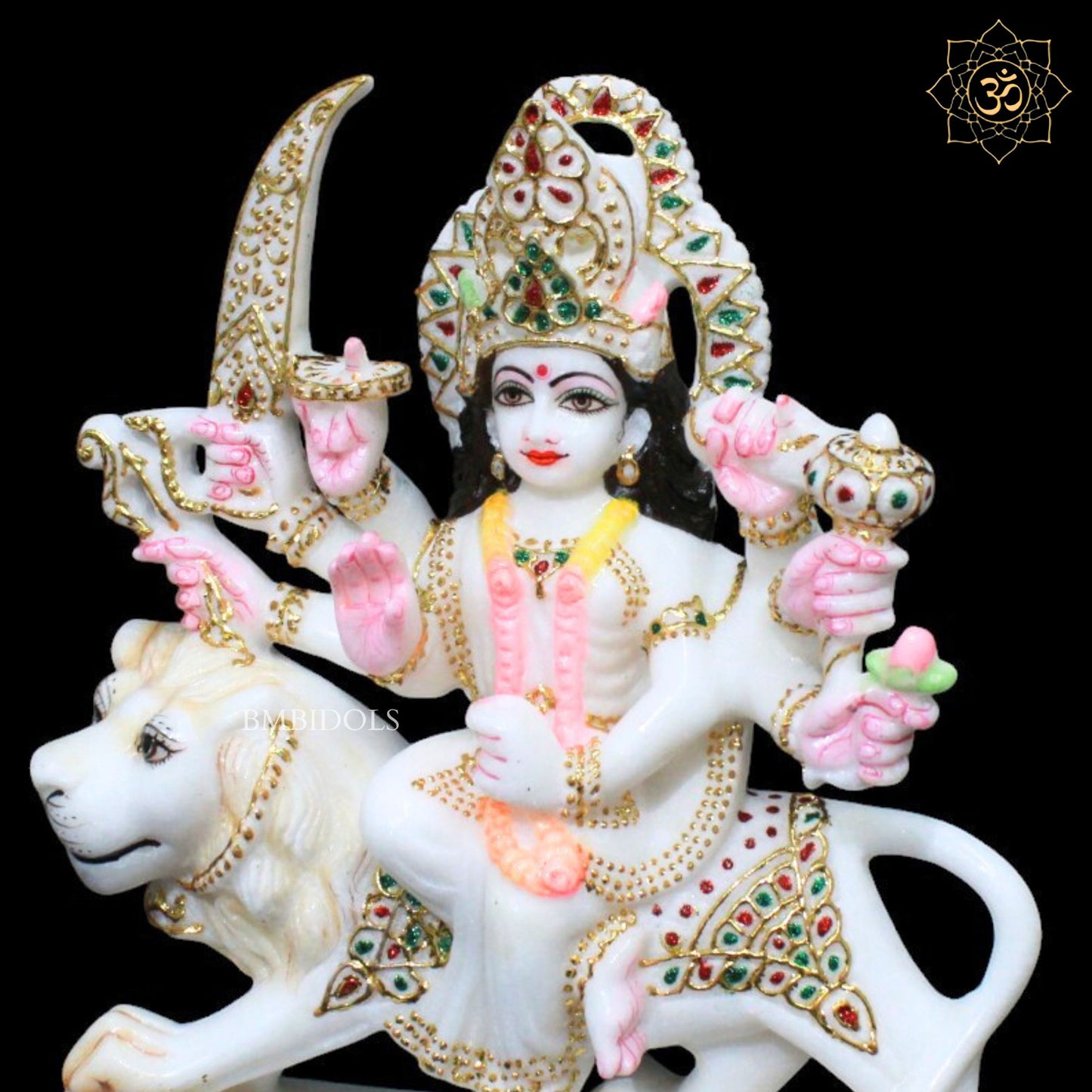 Marble Durga Mata Murti for Home Mandirs in 1feet