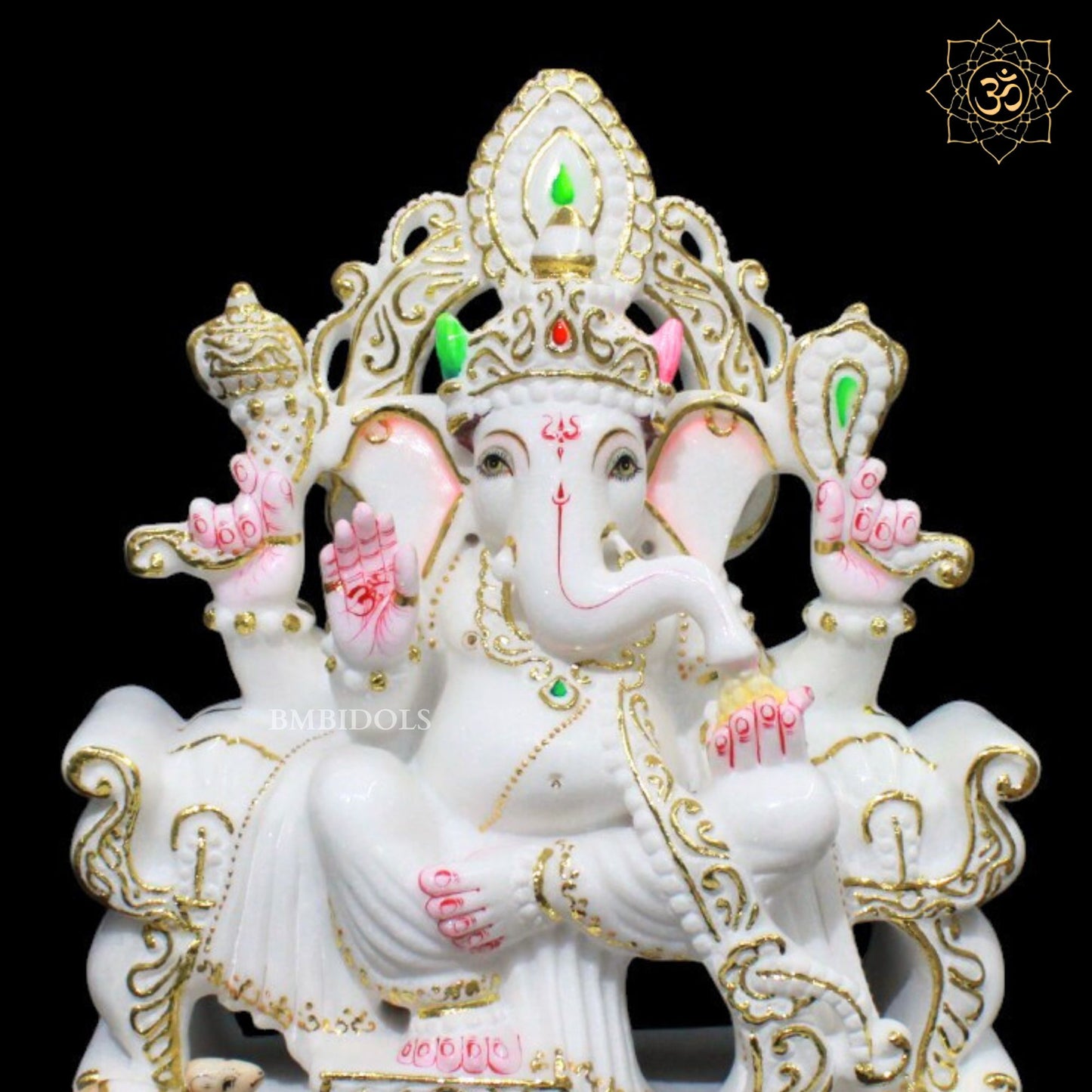 Ganesh Marble Murti for Homes and Temples in 15inches