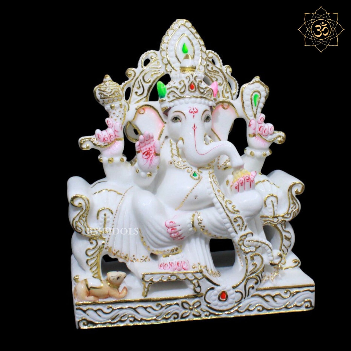 Ganesh Marble Murti for Homes and Temples in 15inches