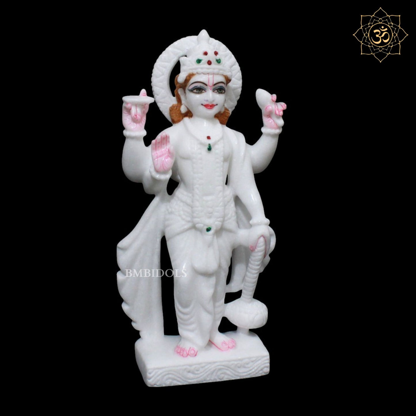 Lakshmi Narayan Marble Murti for Homes and Temples in 1feet
