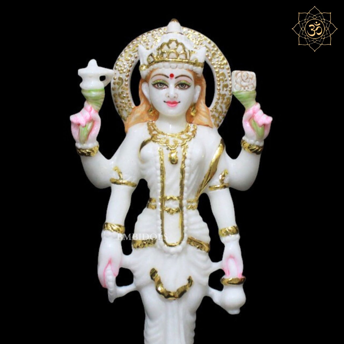 Marble Parvati Maa Murti for Homes and Temples in 12inches Makrana Marble